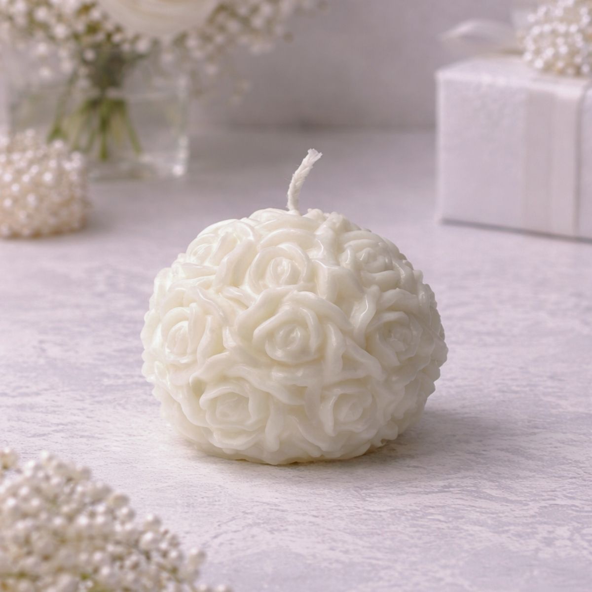 Vela Bola de Rosas